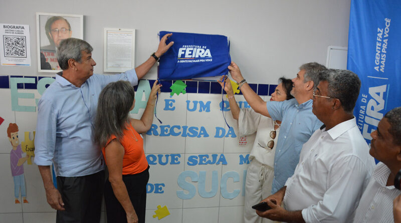 Com espaço 100% ampliado, Escola Antônio Carlos Pinto de Almeida foi inaugurada nesta sexta-feira.