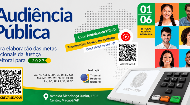 TRE-BA convida sociedade para audiência pública sobre as Metas Nacionais da Justiça Eleitoral 2027.