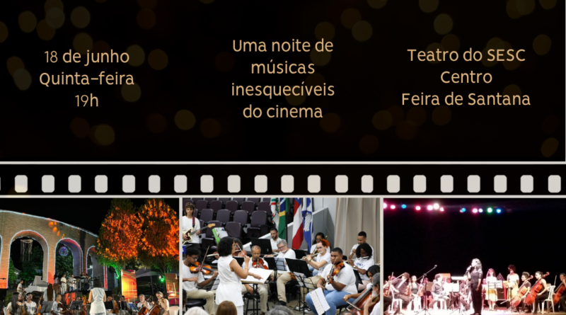 Camerata da Uefs apresenta concerto especial Música de Cinema, no Teatro do Sesc Centro, nesta quinta (18).