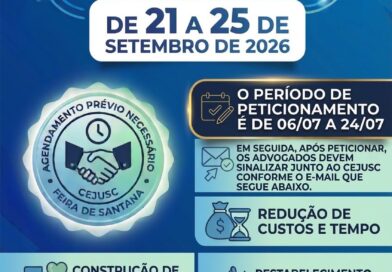 II Semana Estadual de Conciliação do TJ-BA acontecerá em setembro; peticionamento é até esta sexta (24).