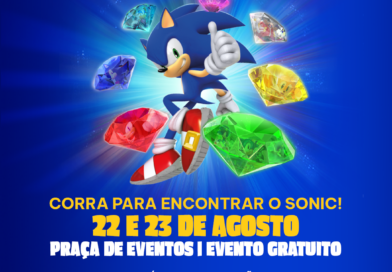 Sonic recebe fãs em encontro gratuito no Boulevard Shopping.
