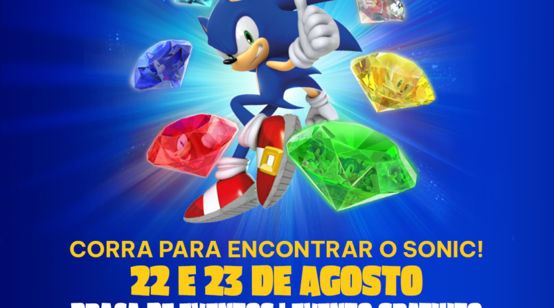 Sonic recebe fãs em encontro gratuito no Boulevard Shopping.